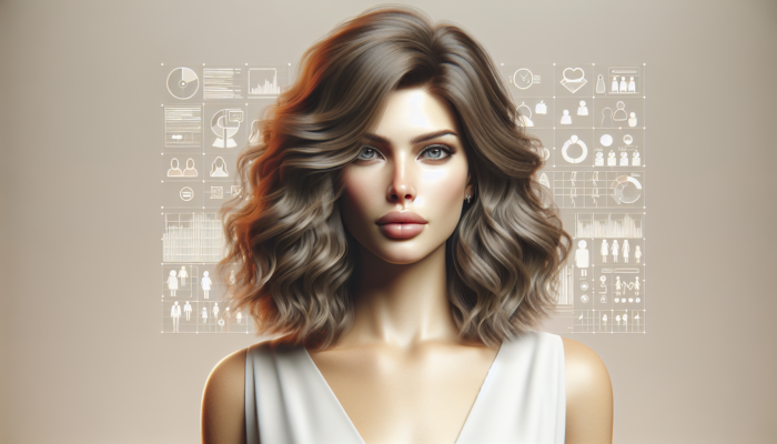 Woman with medium layered hair styled in soft, tousled waves, demonstrating texture and volume, enhanced with mousse and a curling wand.