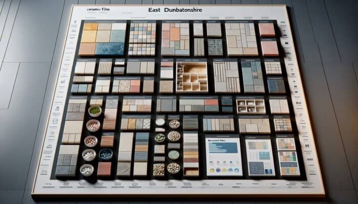 Eco-friendly and budget-friendly ceramic tiles from various brands displayed in a modern East Dunbartonshire home.