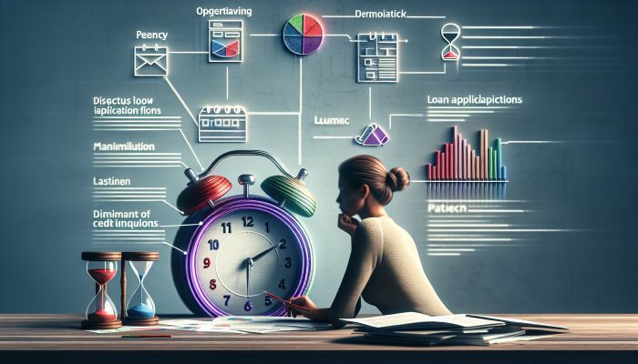 How Credit Inquiries Affect Consolidation Loans: UK Guide | DCL A person strategically planning loan applications on a calendar to minimise credit inquiry impact.