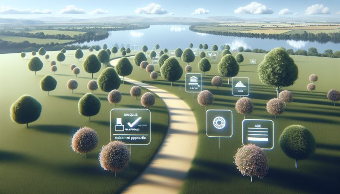 How Credit Inquiries Affect Consolidation Loans: UK Guide | DCL A serene UK countryside with spaced trees, a soft path, and a clear sky symbolising credit management.