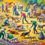 Dogs Join Community Cleanups: A Global Initiative
