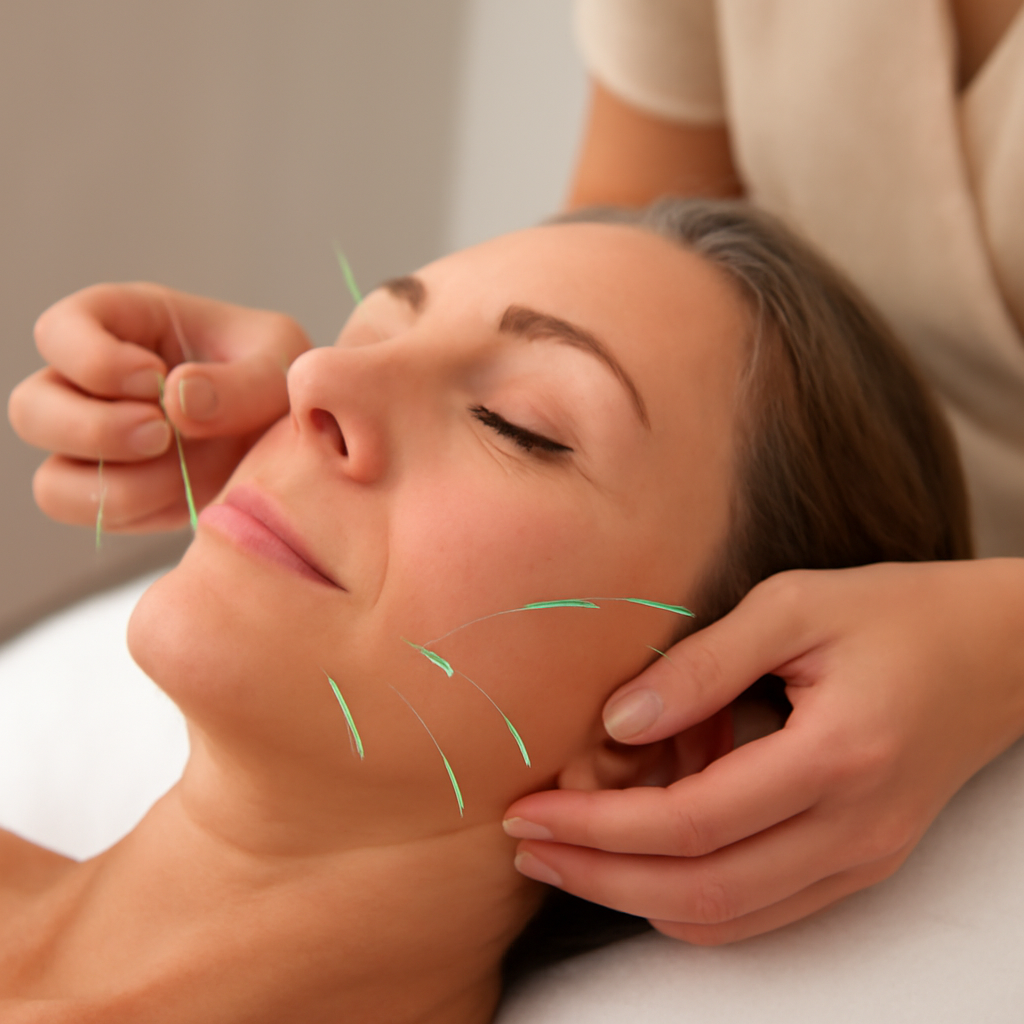 Illustration for real-life success story: from sore jaw to smoother lines related to cosmetic acupuncture