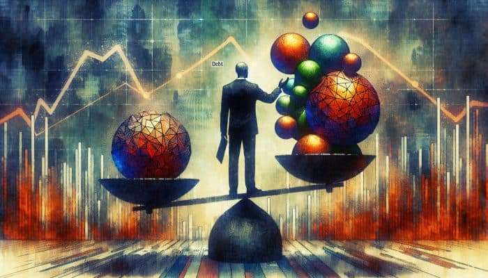 Debt Consolidation Loans Without a Bank Account: UK Solutions | DCL Debt Consolidation Loans Without a Bank Account: A person balancing multiple 'debt' balls into one 'consolidated loan' ball, with financial graphs and UK landmarks.