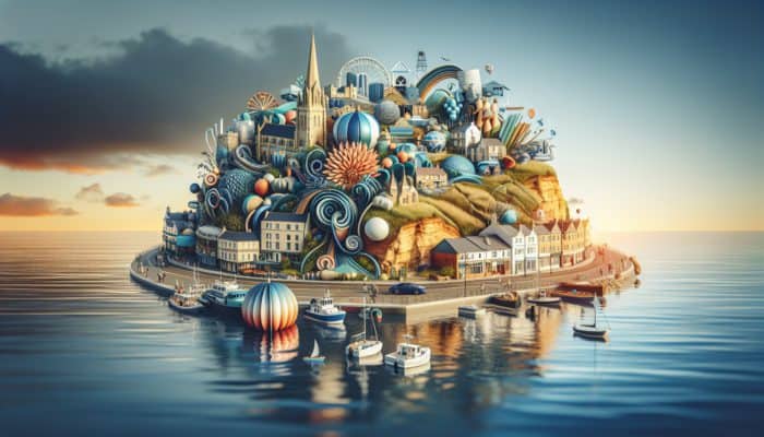 Instagram Marketing in Sidmouth for Small Businesses: A vibrant Instagram feed showcasing Sidmouth's businesses, picturesque landscapes, and cultural diversity, engaging the local community.