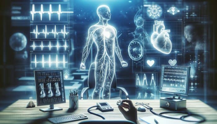 Person with family history of heart disease, smoking, managing diabetes and hypertension, undergoing frequent cholesterol tests.